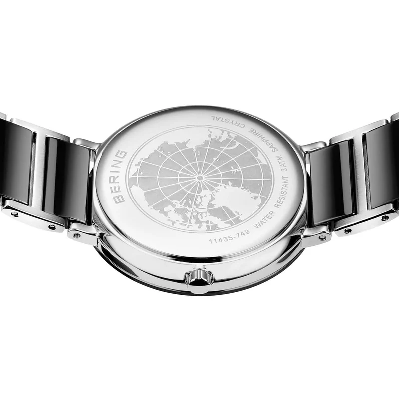 Bering Ceramic 11434-742 Damenuhr • Kratzfestes Saphirglas • High-Tech Keramik