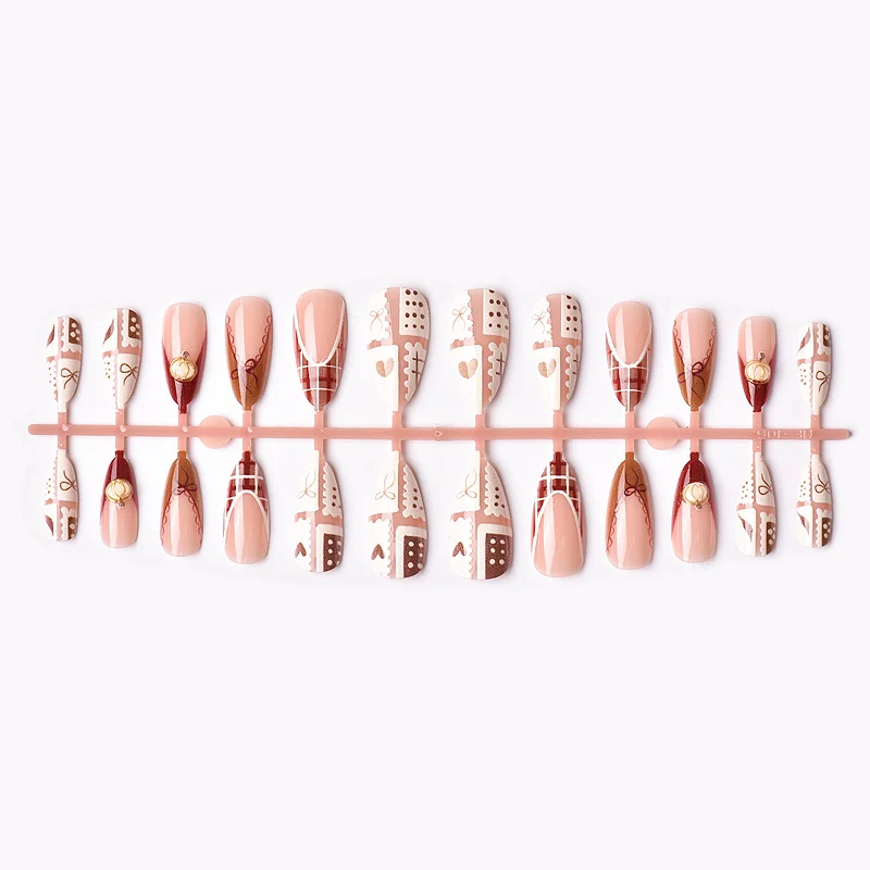 Elegantes saisonales Press-On Nagelkunst-Set