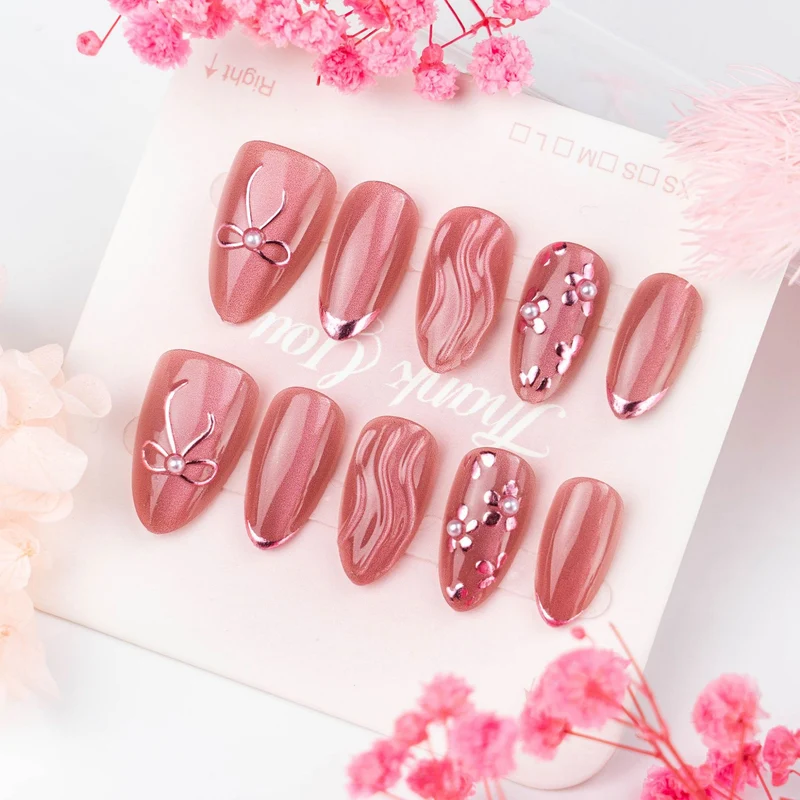 Elegantes Press-On-Nagelkunst-Set