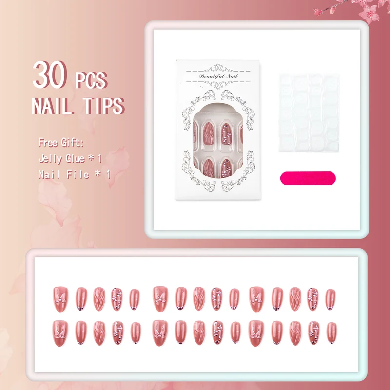 Elegantes Press-On-Nagelkunst-Set