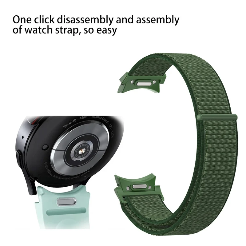 Samsung Galaxy Watch 6 / 5 / 4 nylon strap - Army Green