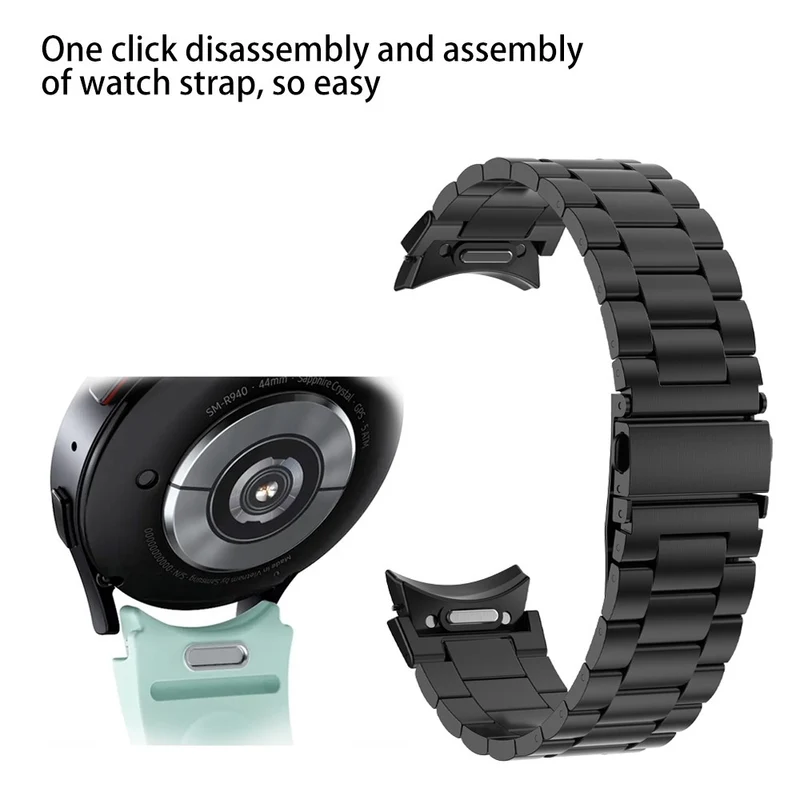Samsung Galaxy Watch 6 / 5 / 4 metal strap with flat buckle