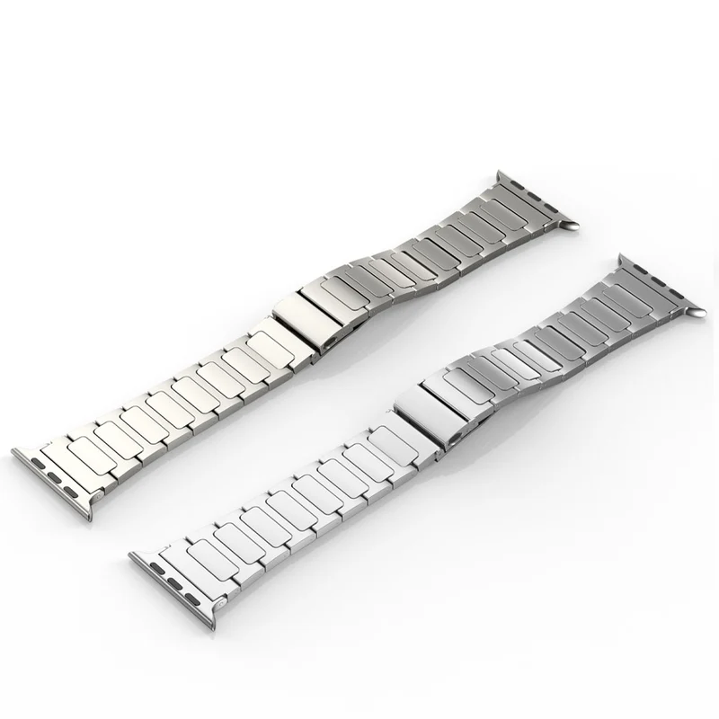 Apple Watch Series 9 41mm titanium alloy strap with flat buckle - Titanium Color