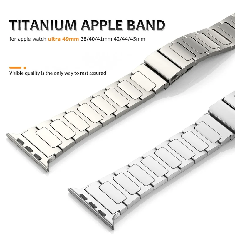 Titanium alloy strap for Apple Watch Series 9 45mm / Ultra 2 - Titanium Color