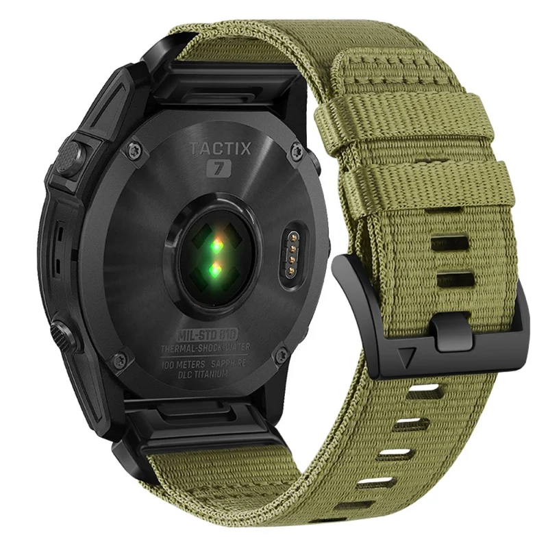 26mm nylon strap for Garmin watch - Black / Grey