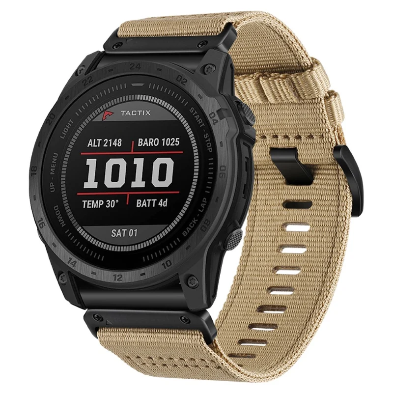 Nylon strap for Amazfit / Garmin and Coros watch - Black / Grey