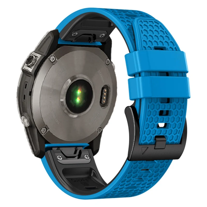 26mm dual-color dot texture silicone strap for Garmin Watch - Army Green+Black