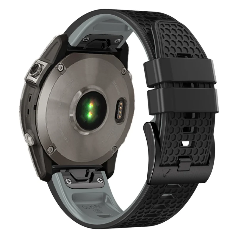 26mm dual-color dot texture silicone strap for Garmin Watch - Army Green+Black