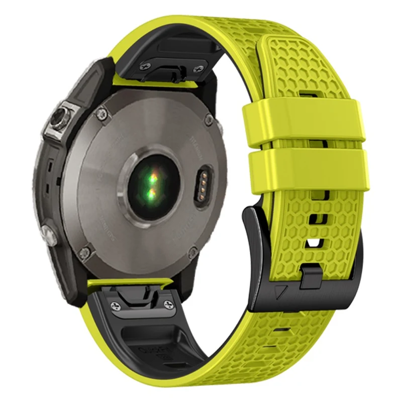 26mm dual-color dot texture silicone strap for Garmin Watch - Army Green+Black