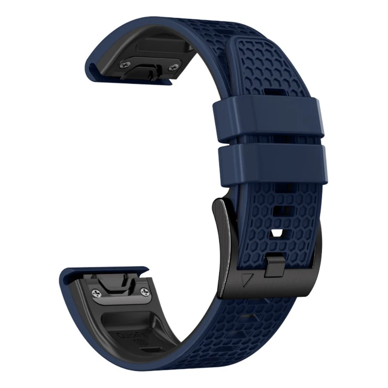 26mm dual-color dot texture silicone strap for Garmin Watch - Army Green+Black