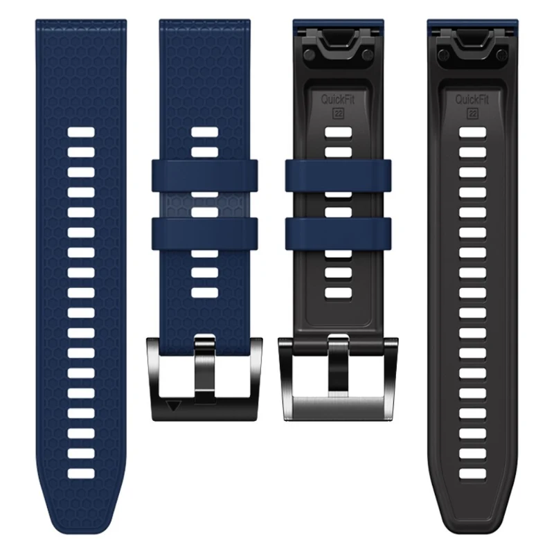 26mm dual-color dot texture silicone strap for Garmin Watch - Army Green+Black