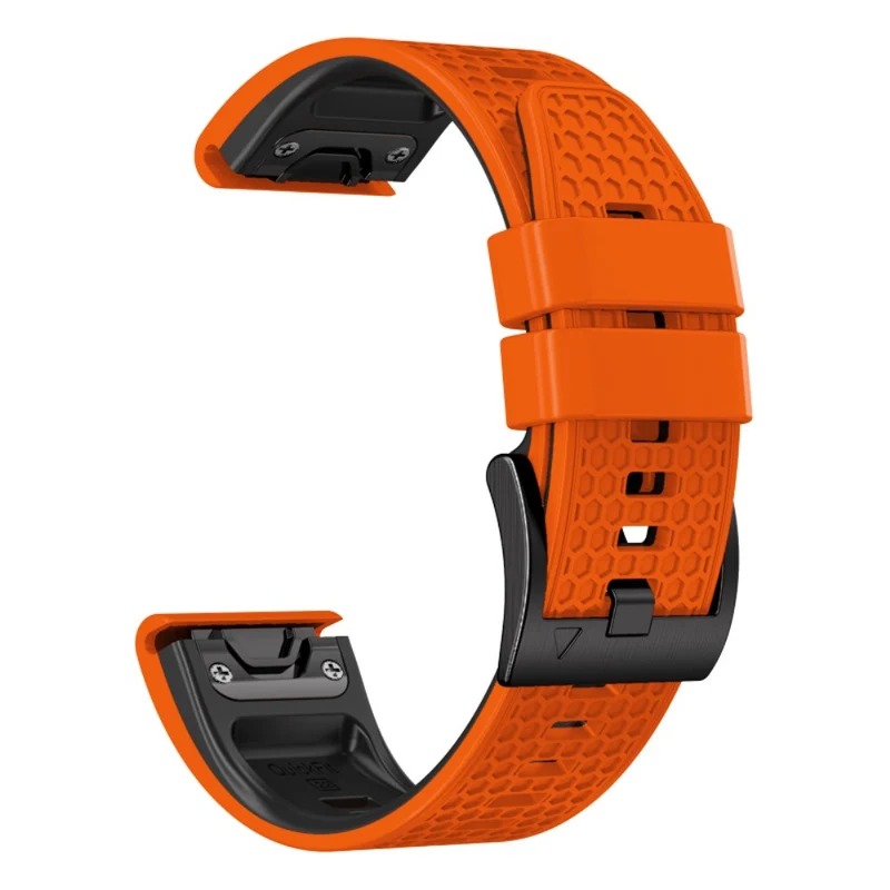 26mm dual-color dot texture silicone strap for Garmin Watch - Army Green+Black