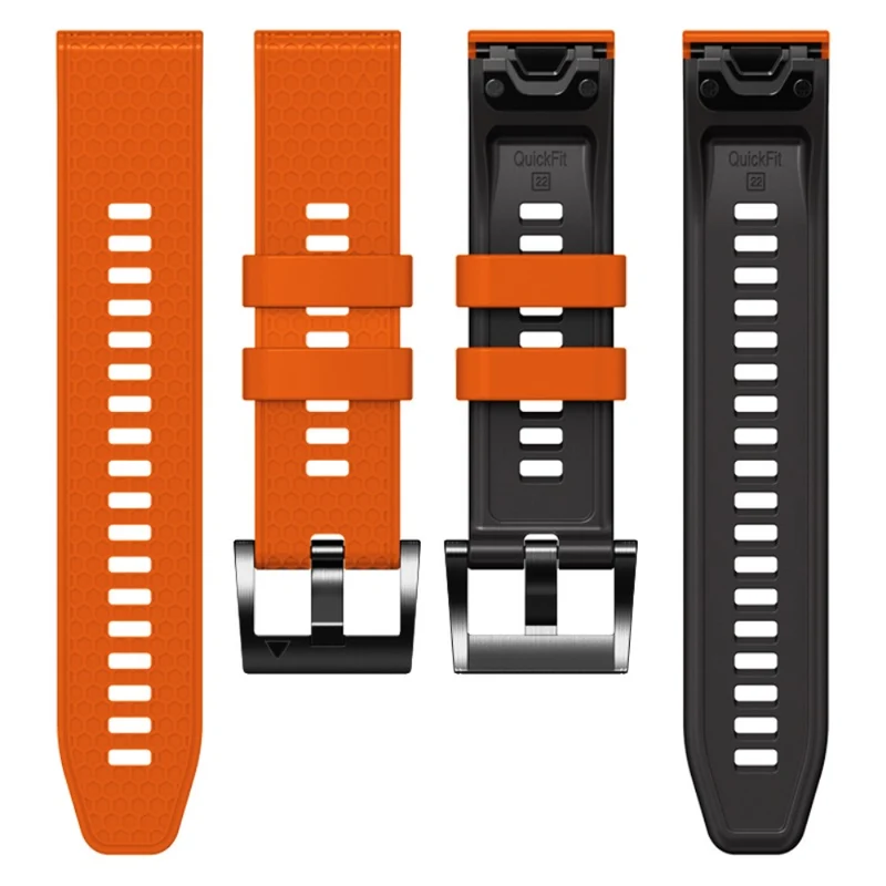 26mm dual-color dot texture silicone strap for Garmin Watch - Army Green+Black