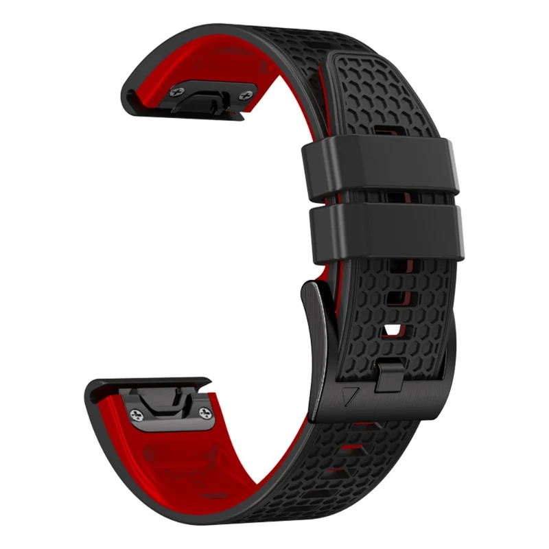 26mm dual-color dot texture silicone strap for Garmin Watch - Army Green+Black