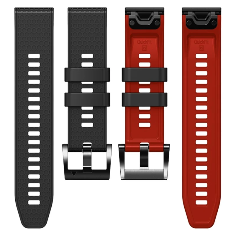 26mm dual-color dot texture silicone strap for Garmin Watch - Army Green+Black