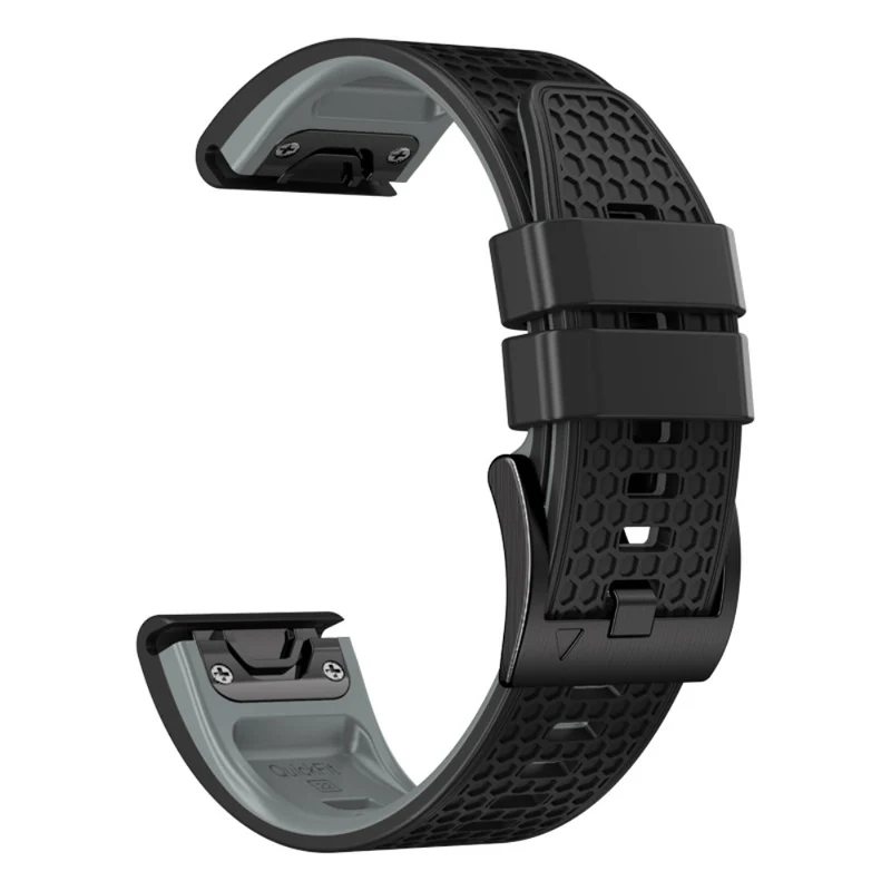 26mm dual-color dot texture silicone strap for Garmin Watch - Army Green+Black