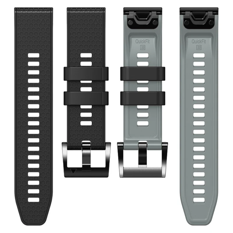 26mm dual-color dot texture silicone strap for Garmin Watch - Army Green+Black