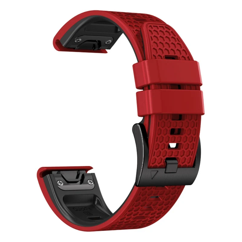 26mm dual-color dot texture silicone strap for Garmin Watch - Army Green+Black