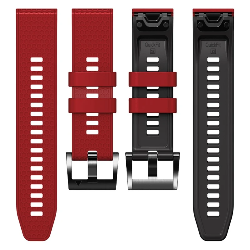 26mm dual-color dot texture silicone strap for Garmin Watch - Army Green+Black