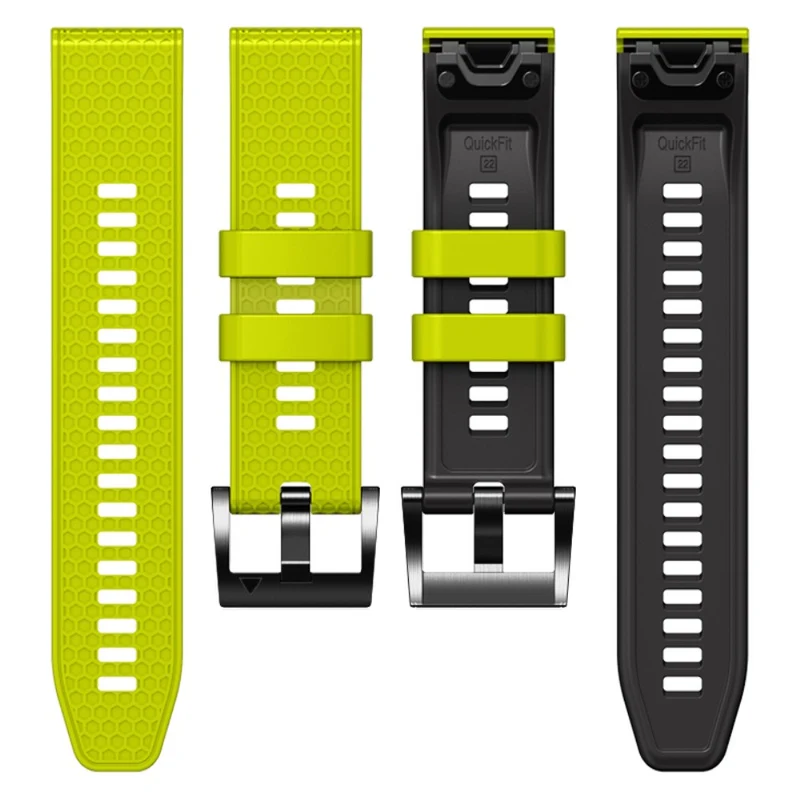26mm dual-color dot texture silicone strap for Garmin Watch - Army Green+Black