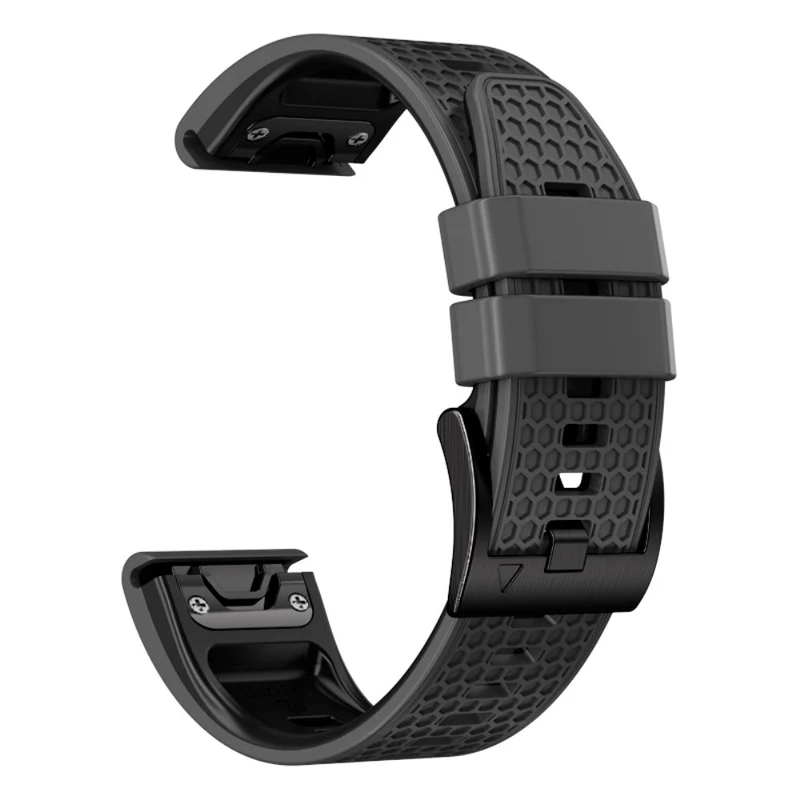 26mm dual-color dot texture silicone strap for Garmin Watch - Army Green+Black