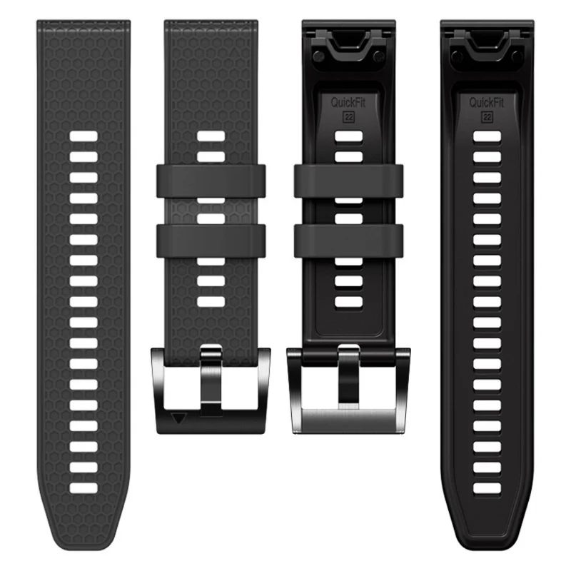 26mm dual-color dot texture silicone strap for Garmin Watch - Army Green+Black