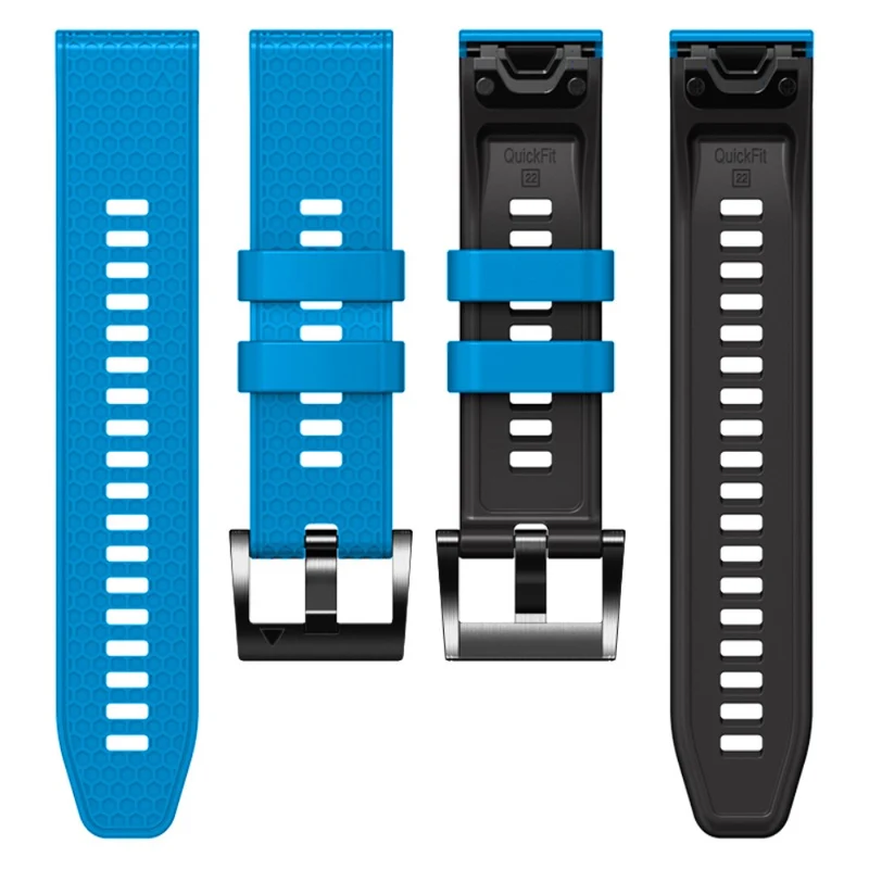 26mm dual-color dot texture silicone strap for Garmin Watch - Army Green+Black