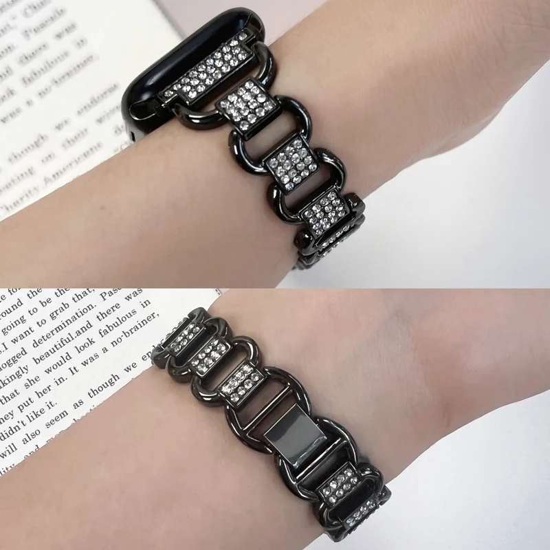 Apple Watch Series 9 41mm rhinestone décor metal strap