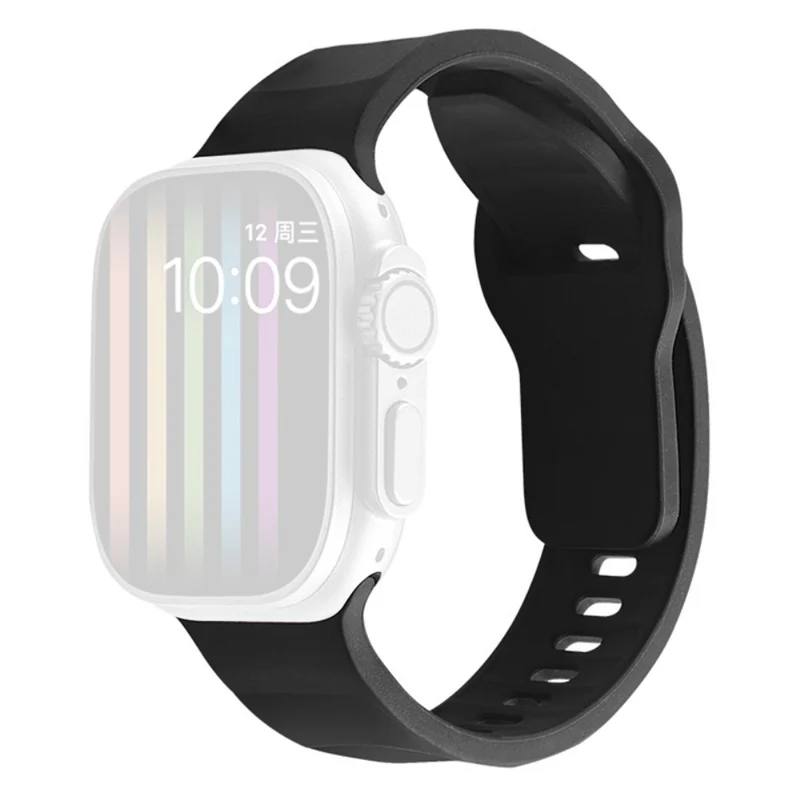 Apple Watch Series 9 41mm wavy style silicone strap - Wine Red
