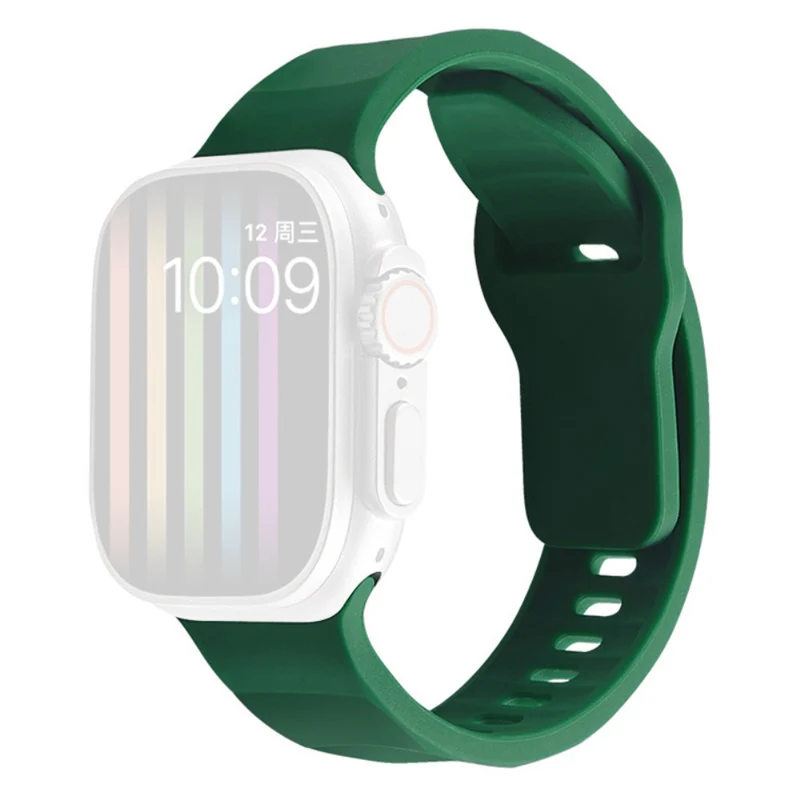 Apple Watch Series 9 41mm wavy style silicone strap - Wine Red