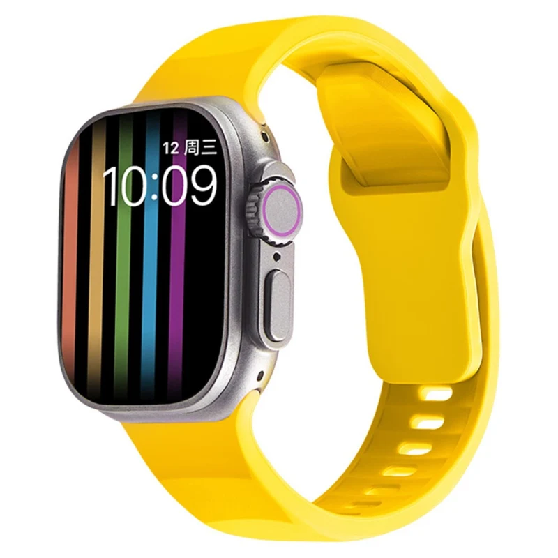 Apple Watch Series 9 41mm wavy style silicone strap - Wine Red