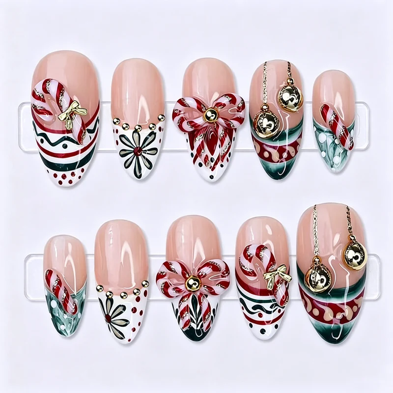 Festliches, Feiertags-Themen Press-On Nagelkunst Set 1790738758