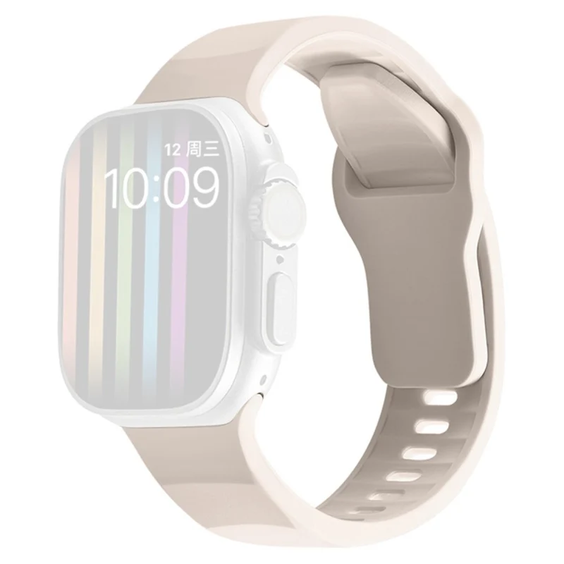 Apple Watch Series 9 45mm / Ultra 2 wavy style silicone strap - Wine Red