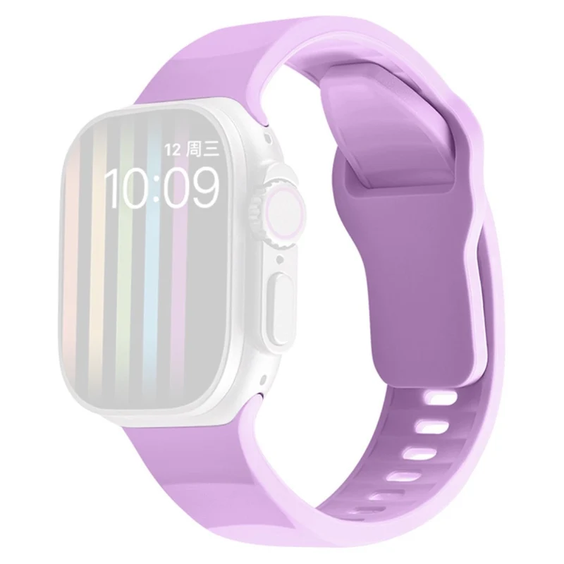 Apple Watch Series 9 45mm / Ultra 2 wavy style silicone strap - Wine Red