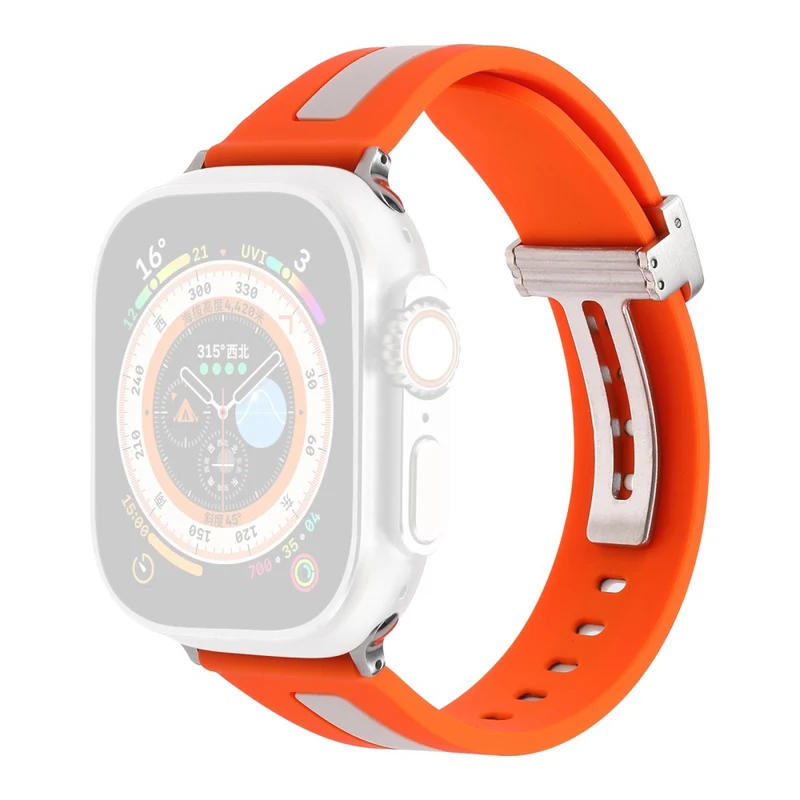 Apple Watch Series 9 41mm bi-color silicone strap - Red / Black