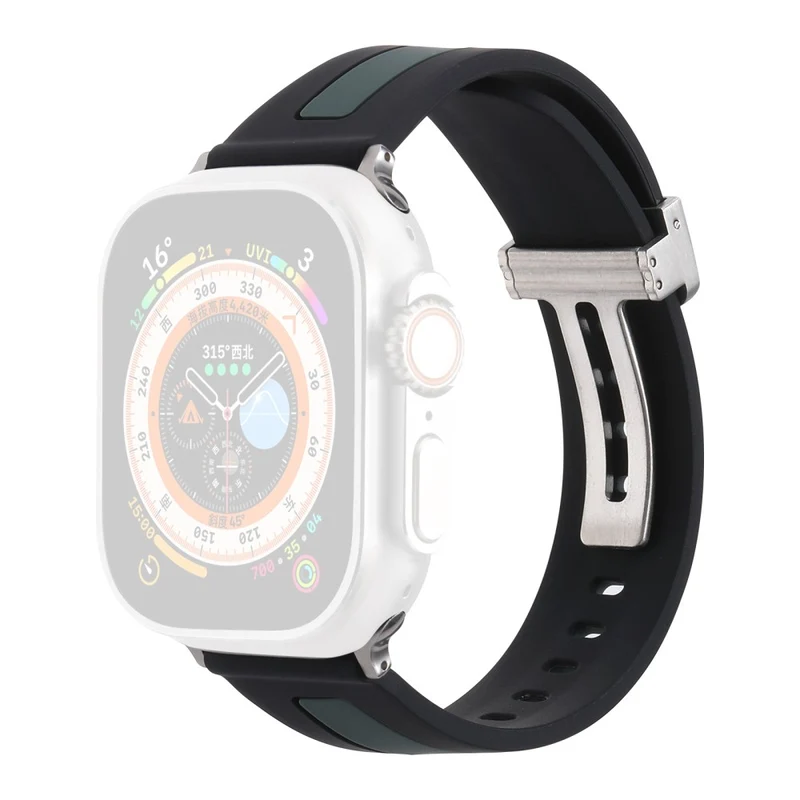 Apple Watch Series 9 41mm bi-color silicone strap - Red / Black