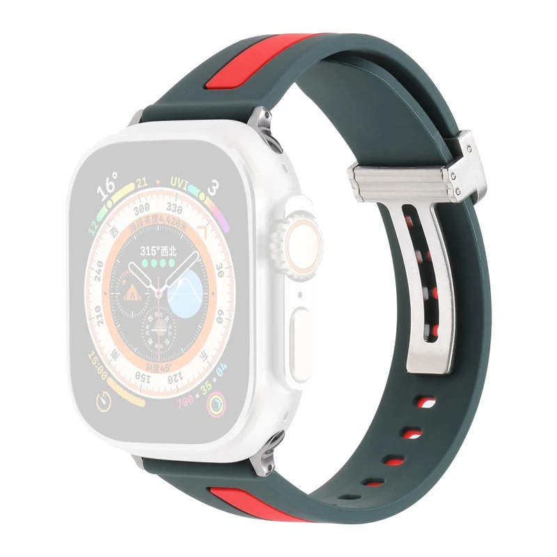 Apple Watch Series 9 41mm bi-color silicone strap - Red / Black