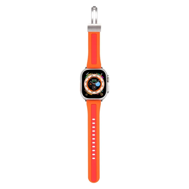 Apple Watch Series 9 41mm bi-color silicone strap - Red / Black
