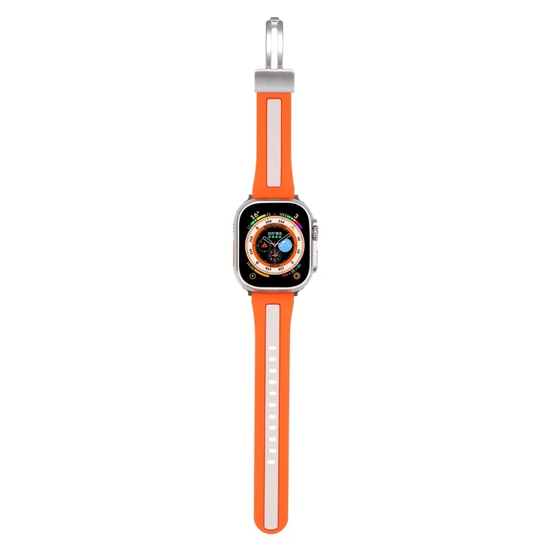 Apple Watch Series 9 41mm bi-color silicone strap - Red / Black
