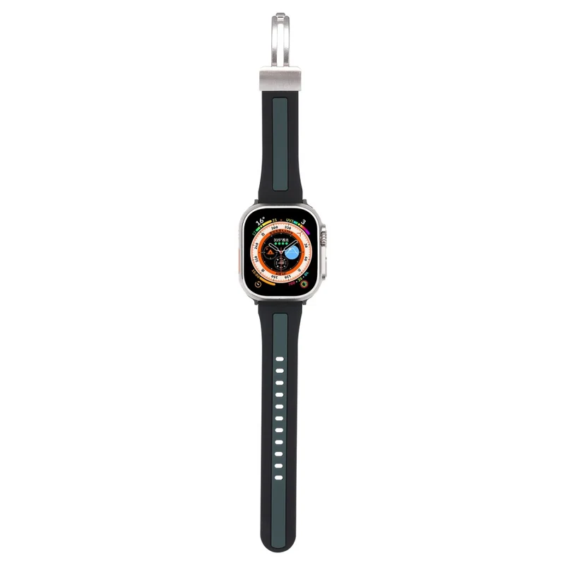 Apple Watch Series 9 41mm bi-color silicone strap - Red / Black