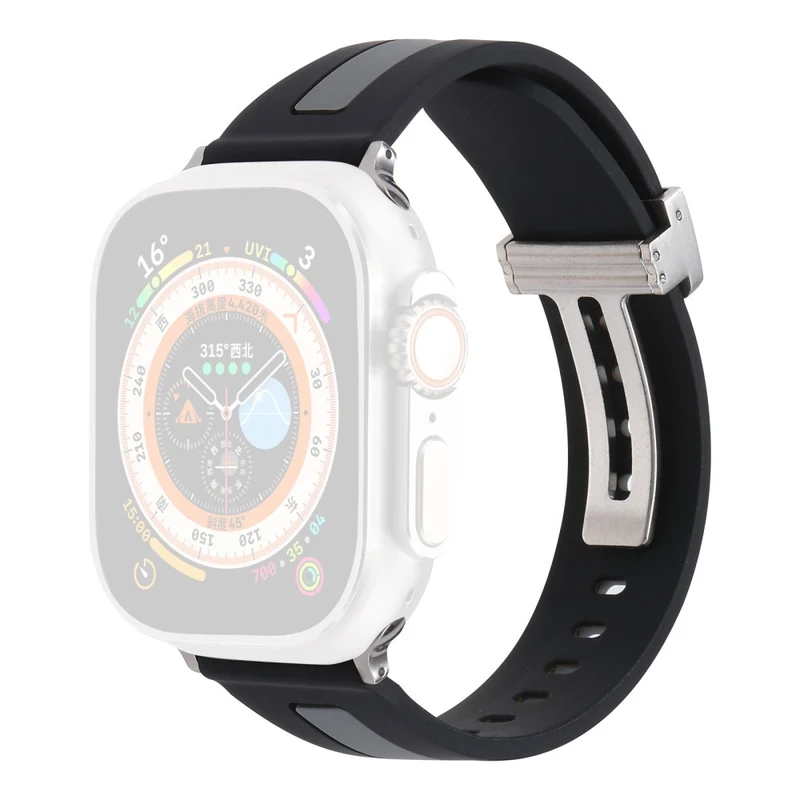 Apple Watch Series 9 41mm bi-color silicone strap - Red / Black