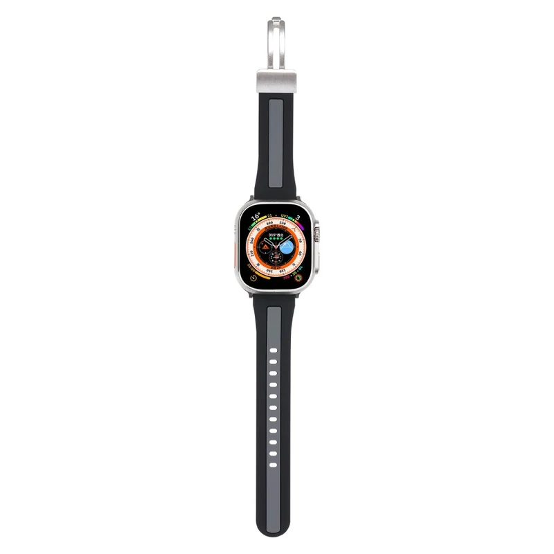 Apple Watch Series 9 41mm bi-color silicone strap - Red / Black