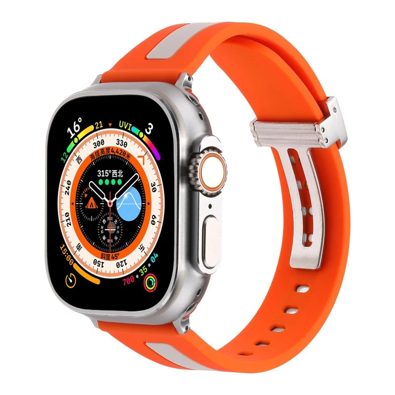 Apple Watch Series 9 41mm bi-color silicone strap - Red / Black