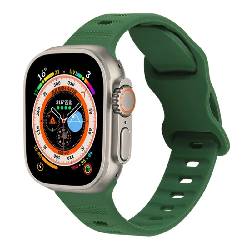 Apple Watch Series 9 41mm silicone strap - Army Green
