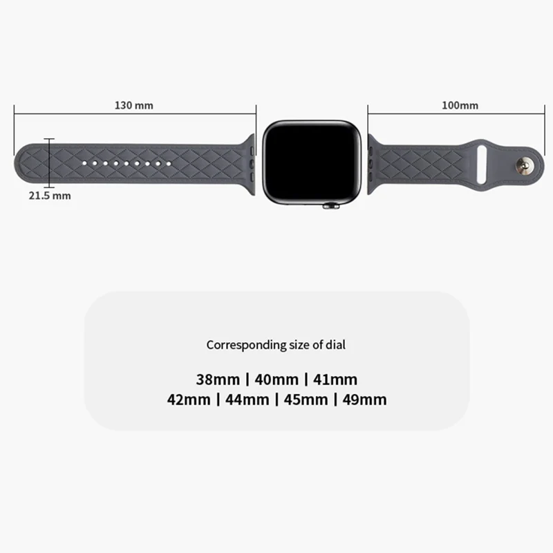 Apple Watch Series 9 41mm textured silicone strap