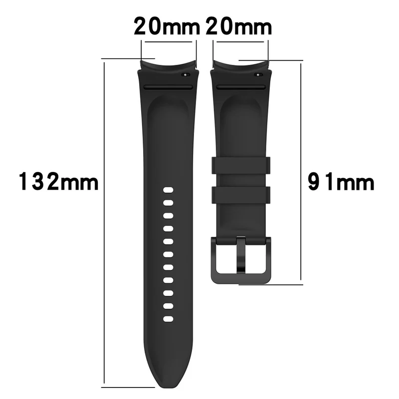 20mm Samsung Galaxy Watch 6 / 6 Classic / 4 / 4 Classic silicone strap