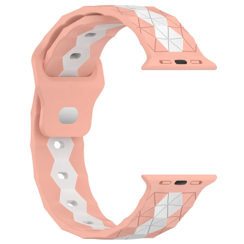 Apple Watch Series 9 45mm / Ultra 2 football pattern silicone strap - Black +Lime