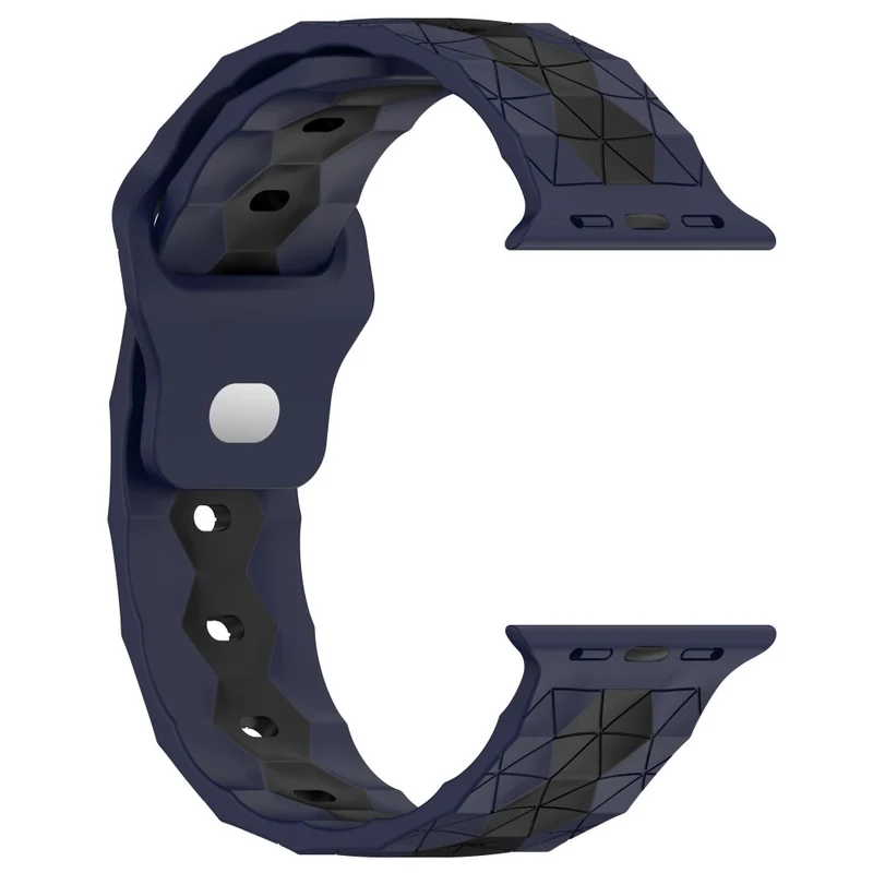 Apple Watch Series 9 45mm / Ultra 2 football pattern silicone strap - Black +Lime
