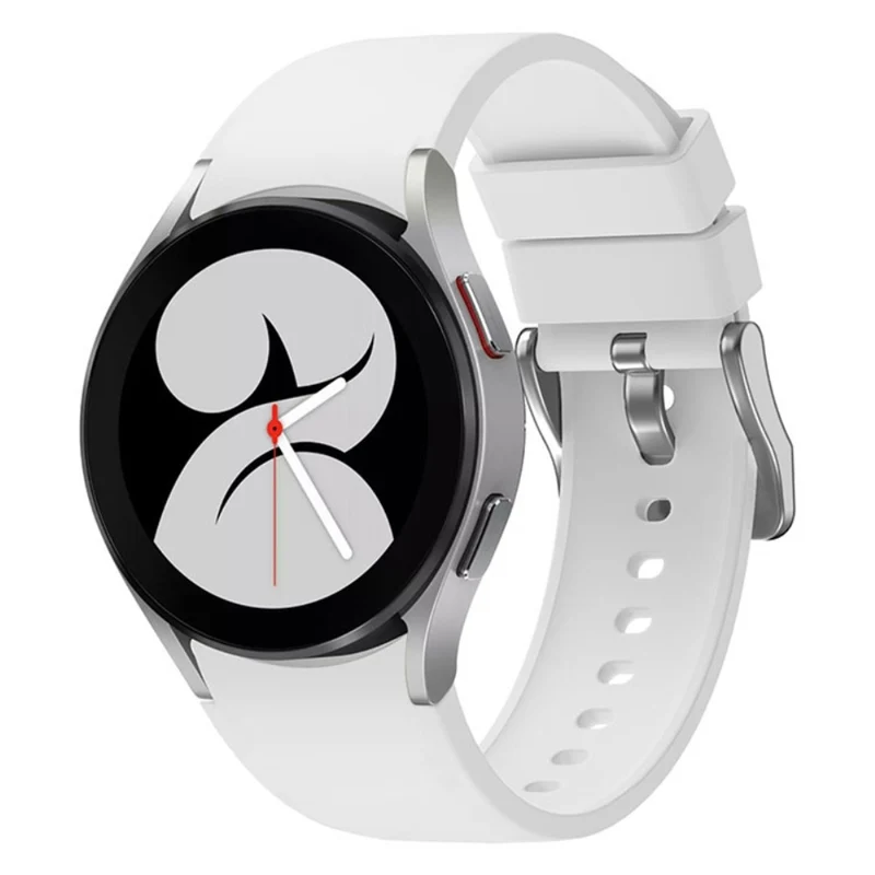 Silicone strap with silver buckle for Samsung Galaxy Watch 6 / 4 / 3 (41mm)