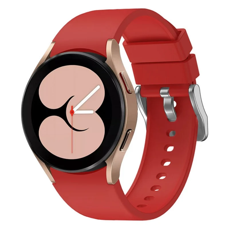 Silicone strap with silver buckle for Samsung Galaxy Watch 6 / 4 / 3 (41mm)